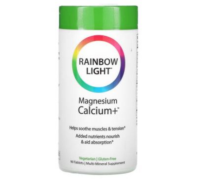 Rainbow Light, Magnesium Calcium+, 90 Tablets