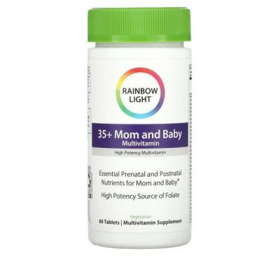 Rainbow Light, Pre & Postnatal Multivitamin, 35+ Mom & Baby, 60 Tablets