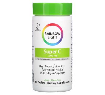 Rainbow Light, Супер С, 1000 мг, 60 таблеток