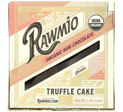 Rawmio, органический трюфельный торт из необработанного шоколада, 142 г (5 унций)