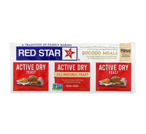 Red Star, Active Dry Yeast, 0.25 oz (7 g)