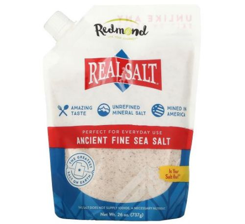 Redmond Trading Company, Real Salt, стародавня дрібна морська сіль, 737 г (26 унцій)