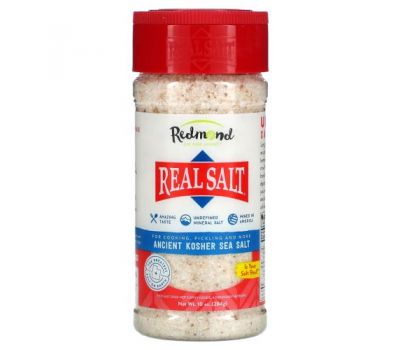 Redmond Trading Company, Real Salt, древняя кошерная морская соль, 284 г (10 унций)