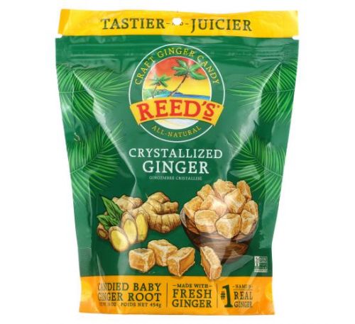 Reed's, Craft Ginger Candy, Crystallized Ginger, 16 oz (454 g)