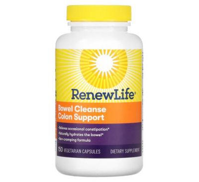 Renew Life, Bowel Cleanse Colon Support, 150 Vegetarian Capsules