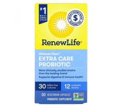 Renew Life, Ultimate Flora Extra Care Probiotic, 30 Billion CFU, 30 Vegetarian Capsules