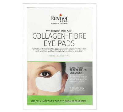 Reviva Labs, подушечки для очей з колагеном і клітковиною, 3 комплекти
