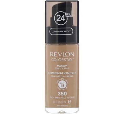 Revlon, Colorstay, Makeup, Combination/Oily, 350 Rich Tan, 1 fl oz (30 ml)