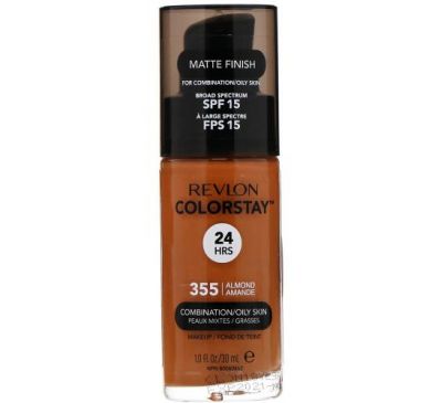 Revlon, Colorstay, Makeup, Combination/Oily, 355 Almond, 1 fl oz (30 ml)