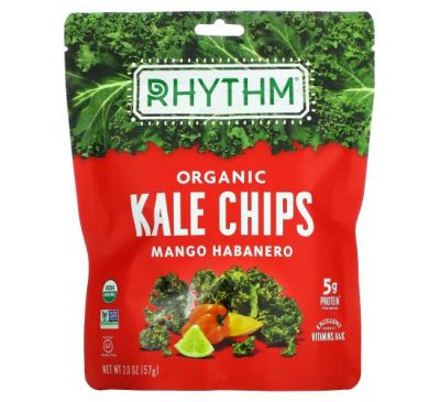Rhythm Superfoods, Organic, Kale Chips, Mango Habanero, 2 oz (57 g)