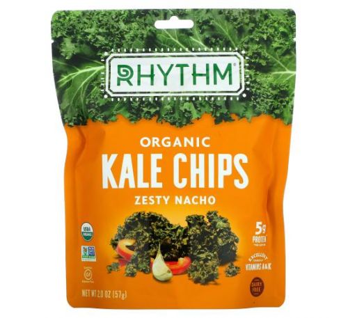 Rhythm Superfoods, Organic, Kale Chips, Zesty Nacho, 2 oz (57 g)
