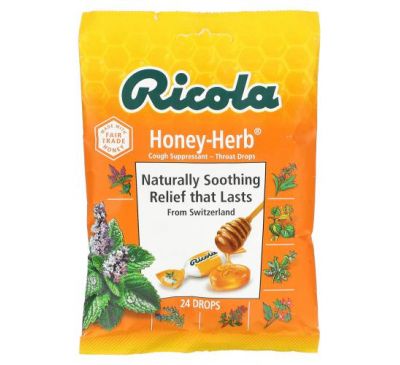 Ricola, Натуральный мед из трав, 24 капли