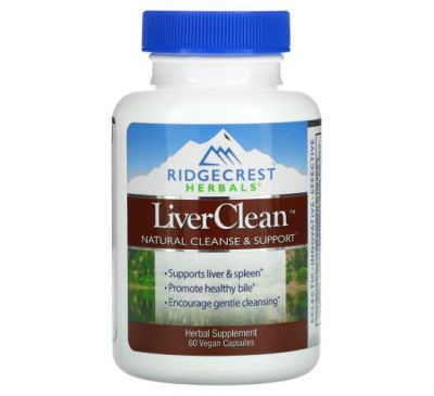 RidgeCrest Herbals, LiverClean, 60 веганських капсул
