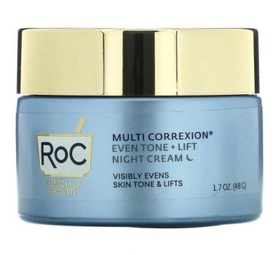 RoC, Multi Correxion, Even Tone + Lift, 5 In 1 Night Cream, 1.7 oz (48 g)