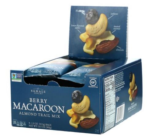 Sahale Snacks, Berry Macaroon Almond Trail Mix, 9 Packs, 1.5 oz (42.5 g) Each