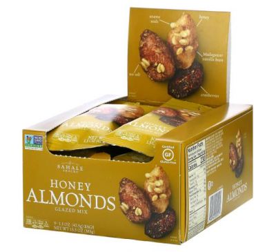 Sahale Snacks, Glazed Mix, Honey Almonds, 9 Packs, 1.5 oz (42.5 g) Each