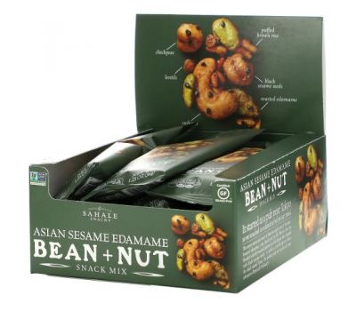 Sahale Snacks, Snack Mix, Asian Sesame Edamame Bean + Nut, 9 Bags,1.25 oz (36 g) Each