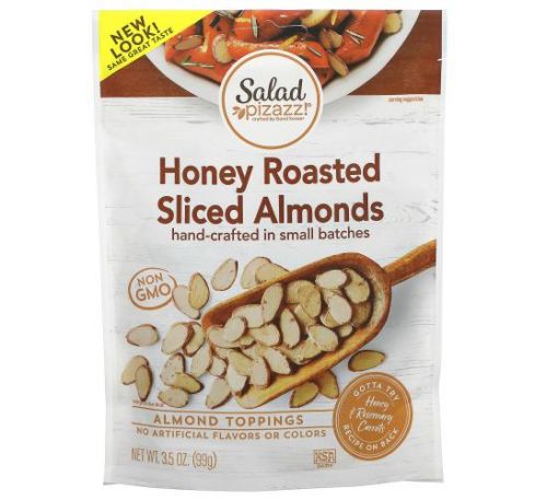 Salad Pizazz!, Almond Toppings, Honey Roasted Sliced Almonds,  3.5 oz (99 g)