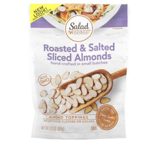 Salad Pizazz!, Almond Toppings, Roasted & Salted Sliced Almonds, 3.25 oz (92 g)