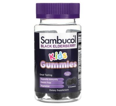 Sambucol, Black Elderberry, Kids Gummies, 30 Gummies