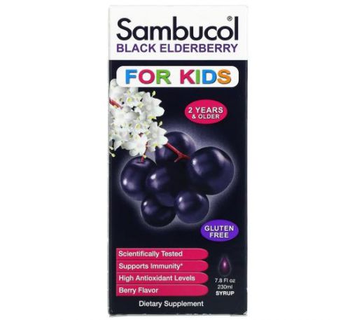Sambucol, сироп із чорної бузини, для дітей, зі смаком ягід, 230 мл (7,8 рідк. унції)