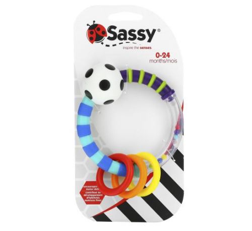 Sassy, Inspire The Senses, Ring Rattle, 0-24 Months, 1 Count