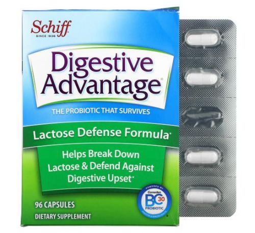 Schiff, Digestive Advantage, Lactose Defense Formula, 96 Capsules