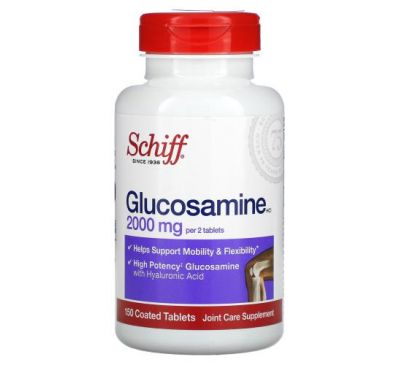 Schiff, Glucosamine HCl, 1,000 mg, 150 Coated Tablets