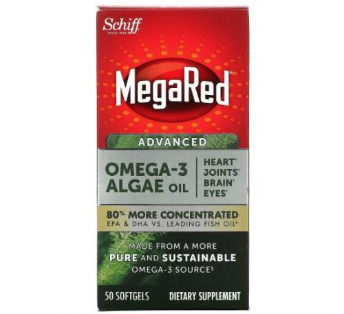 Schiff, MegaRed, Advanced Omega-3 Algae Oil, 50 Softgels