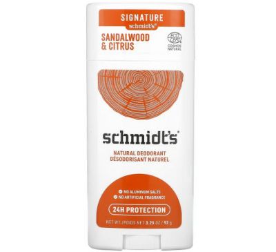 Schmidt's, натуральний дезодорант, сандалове дерево та цитрусові, 92 г (3,25 унції)