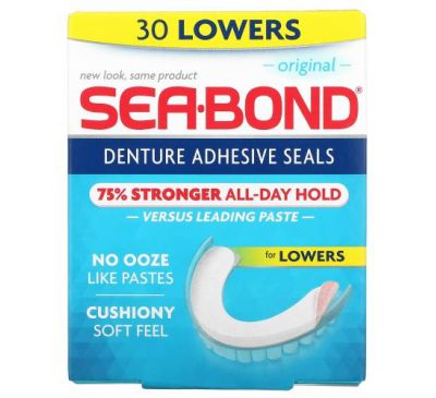 SeaBond, Denture Adhesive Seals, Original, 30 Lowers