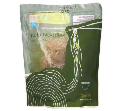 Sea Tangle Noodle Company, Kelp Noodles, with Green Tea, 12 oz (340 g)