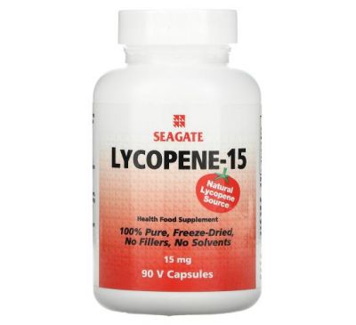 Seagate, Ликопин-15, 15 мг, 90 растительных капсул