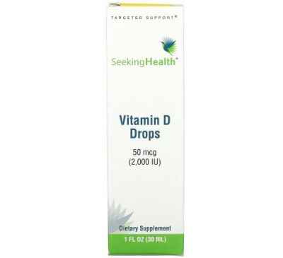 Seeking Health, Vitamin D Drops, 50 mcg (2,000 IU), 1 fl oz (30 ml)