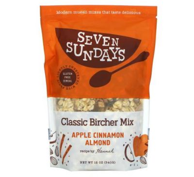 Seven Sundays, Classic Bircher Mix, Apple Cinnamon Almond, 12 oz (340 g)