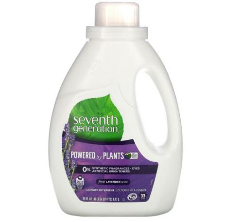 Seventh Generation, Laundry Detergent, Lavender, 50 fl oz (1.47 l)