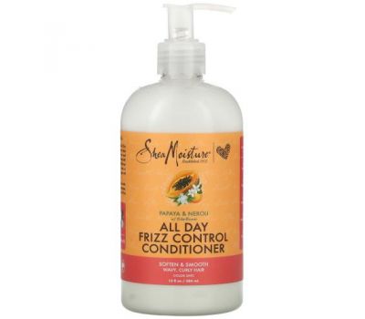 SheaMoisture, All Day Frizz Control Conditioner, Papaya & Neroli with Elderflower, 13 fl oz (384 ml)
