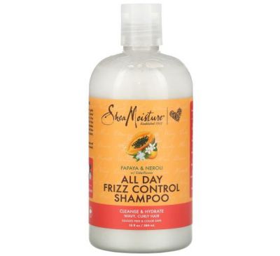 SheaMoisture, All Day Frizz Control Shampoo, Papaya & Neroli with Elderflower, 13 fl oz (384 ml)