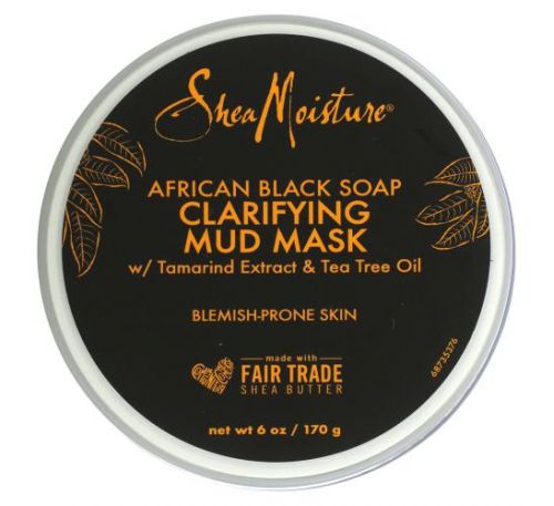 SheaMoisture, Clarifying Mud Beauty Mask, African Black Soap, 6 oz (170 g)