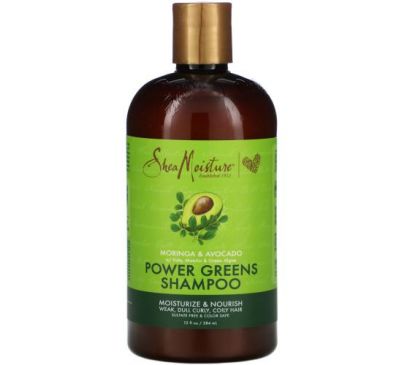SheaMoisture, Power Greens Shampoo, Moringa & Avocado, 13 fl oz (384 ml)