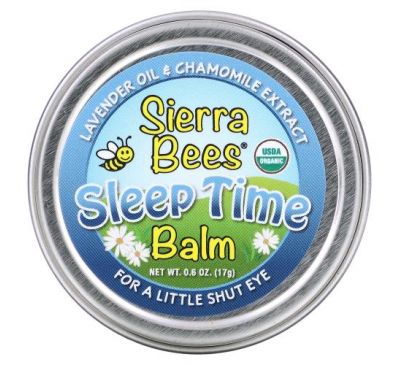 Sierra Bees, бальзам для спокійного сну, лаванда та ромашка, 17 г (0,6 унції)