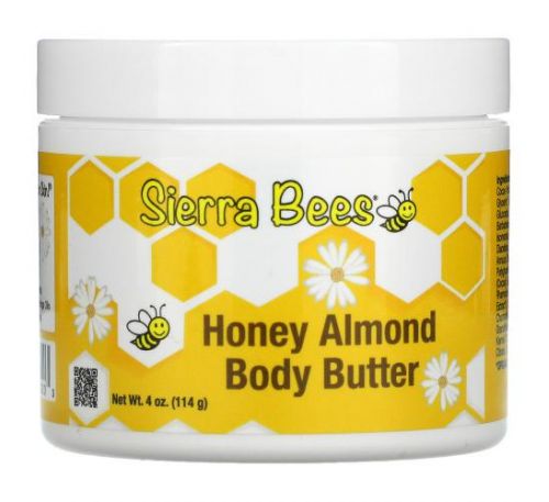 Sierra Bees, масло для тіла з медом і мигдалем, 114 г (4 унції)