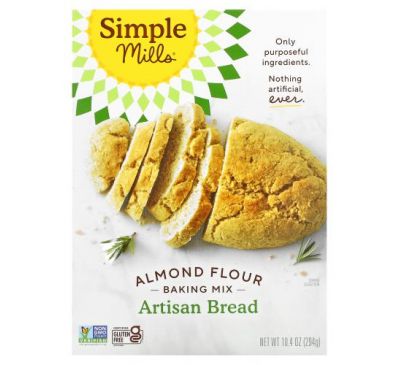 Simple Mills, Almond Flour Baking Mix, Artisan Bread , 10.4 oz (294 g)
