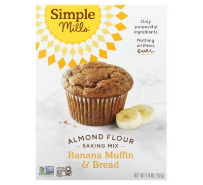 Simple Mills, Almond Flour Baking Mix, Banana Muffin & Bread, 9 oz (255 g)