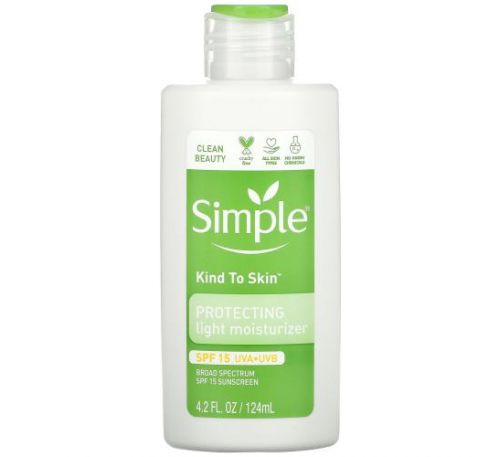 Simple Skincare, Kind to Skin, Protecting Light Moisturizer, SPF 15, 4.2 fl oz (124 ml)