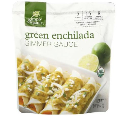 Simply Organic, Organic  Green Enchilada Simmer Sauce,  8 oz (227 g)