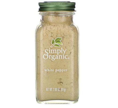 Simply Organic, White Pepper, 2.86 oz (81 g)