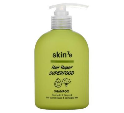 Skin79, Hair Repair Superfood, шампунь для чрезмерного стресса и поврежденных волос, авокадо и брокколи, 230 мл (7,77 жидк. Унции)