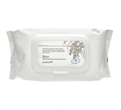 Skinfood, Очищающая салфетка с рисом для ежедневного применения, 80 шт., 380 мл (12,84 жидк. Унции)