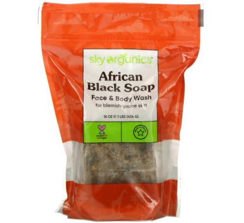 Sky Organics, African Black Soap, 16 fl oz (454 g)
